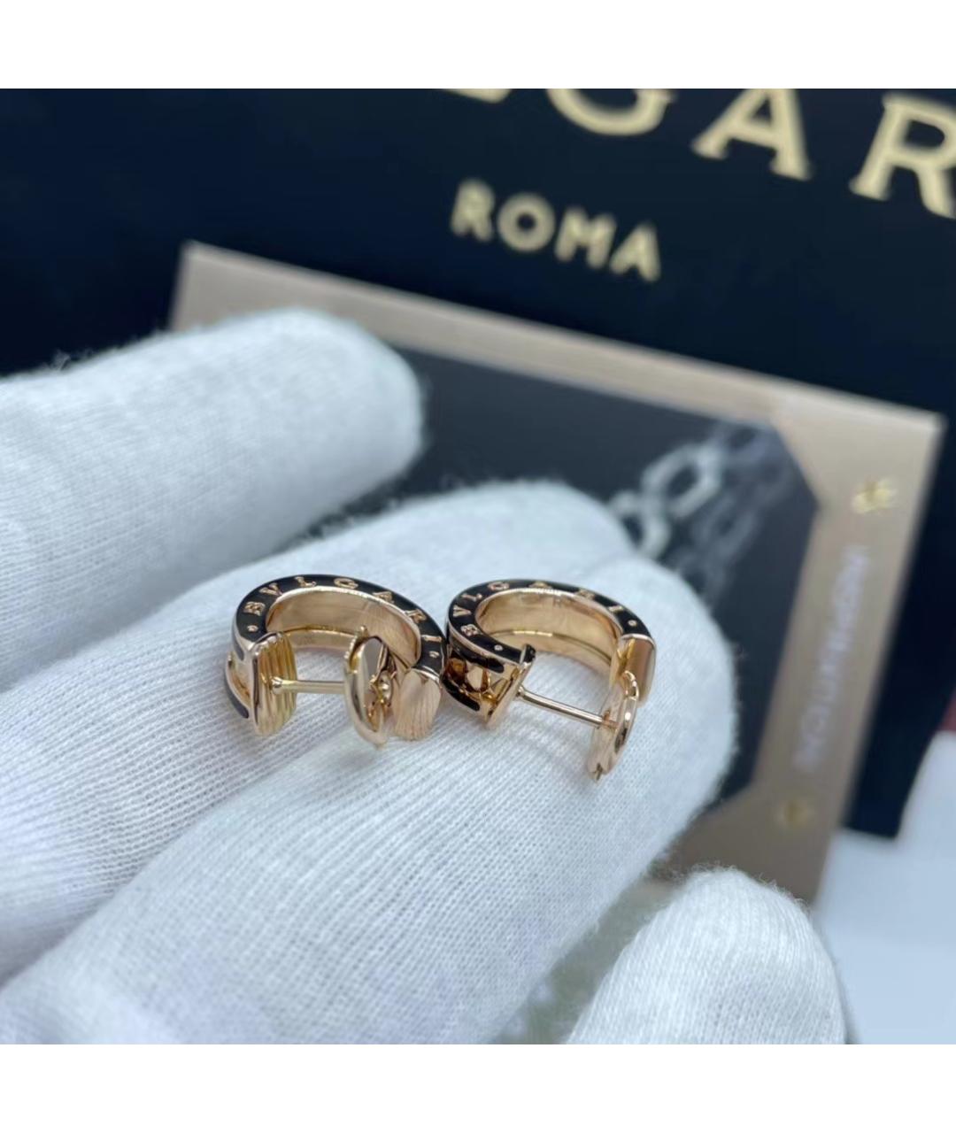 BVLGARI Золотые серьги из розового золота, фото 4