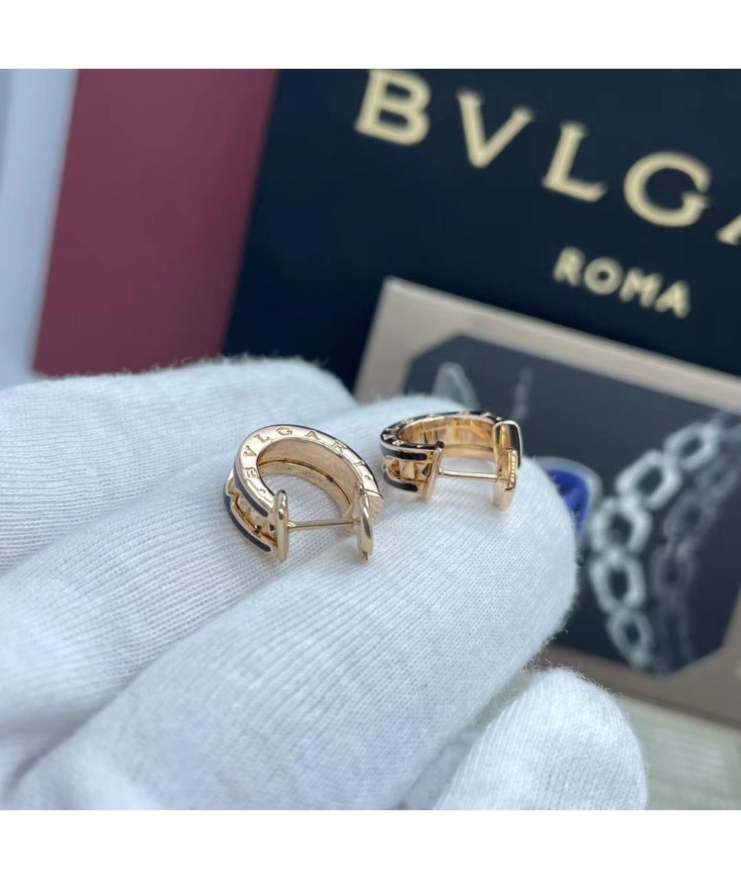 BVLGARI Золотые серьги из розового золота, фото 5