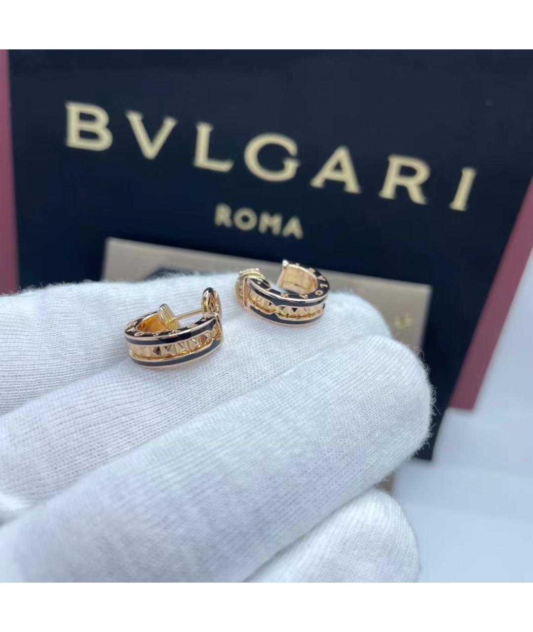 BVLGARI Золотые серьги из розового золота, фото 3