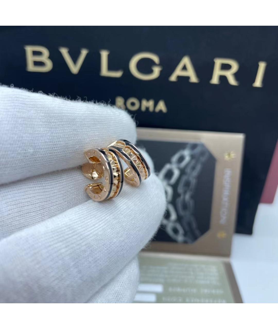 BVLGARI Золотые серьги из розового золота, фото 6