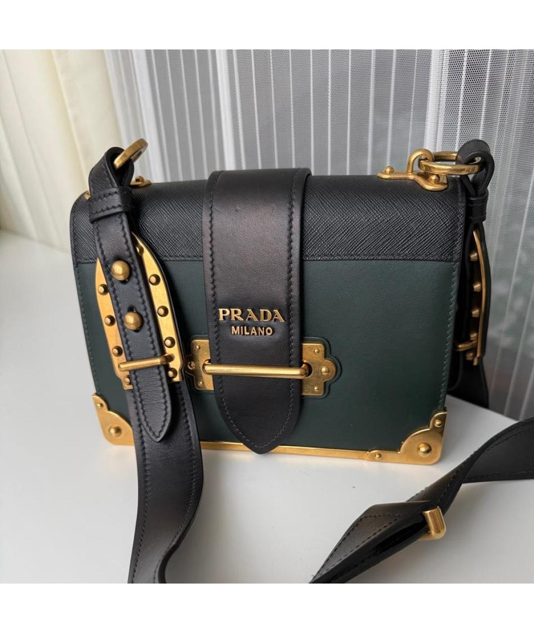 PRADA Черная кожаная сумка через плечо, фото 2