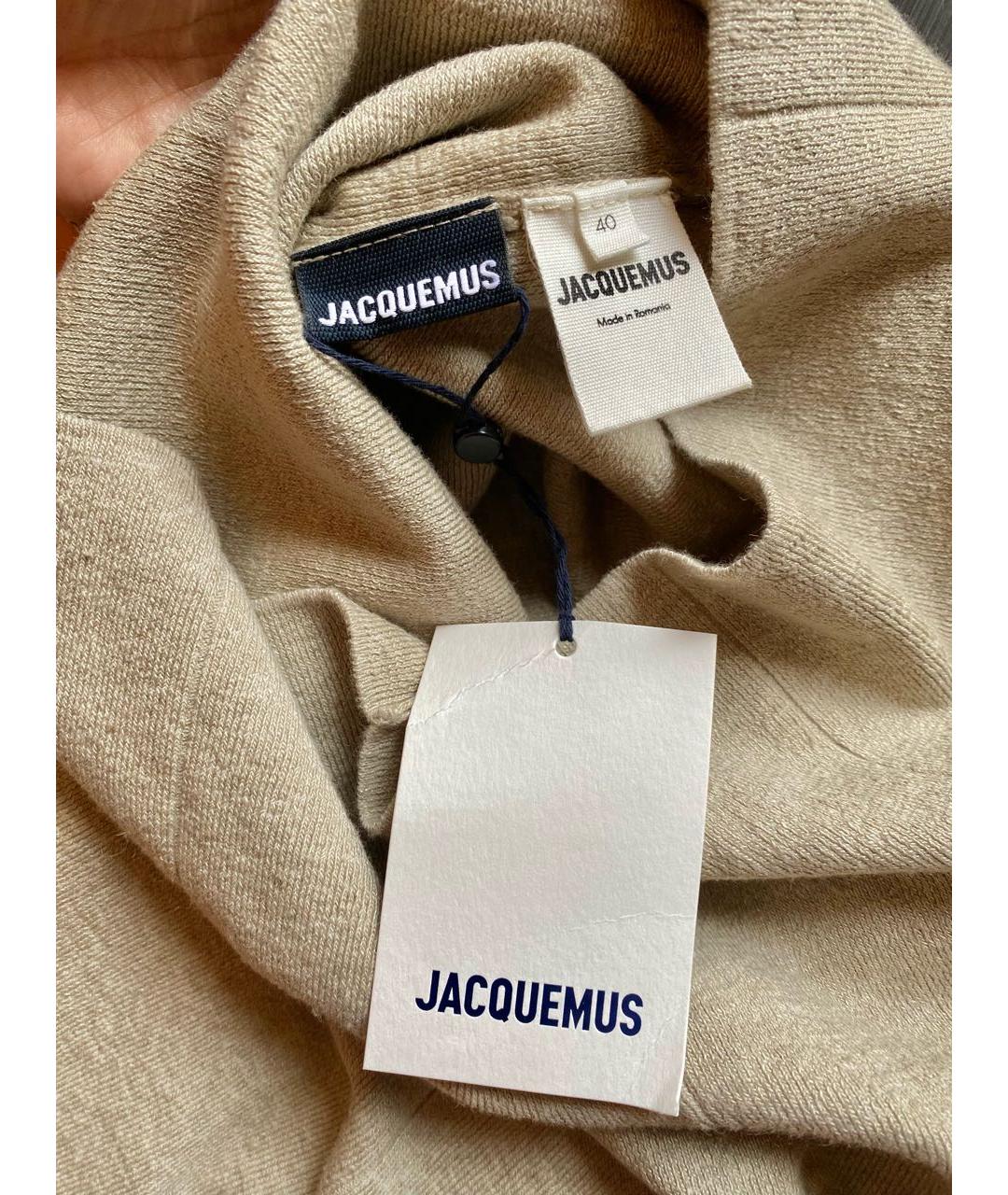 JACQUEMUS Бежевый льняной сарафан, фото 6