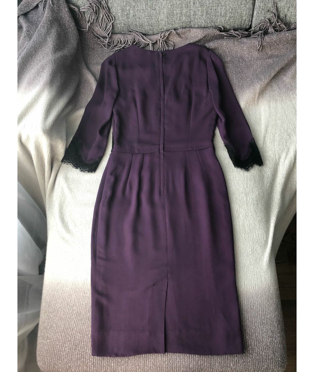 DOLCE&GABBANA Фиолетовое вискозное платье, фото 2