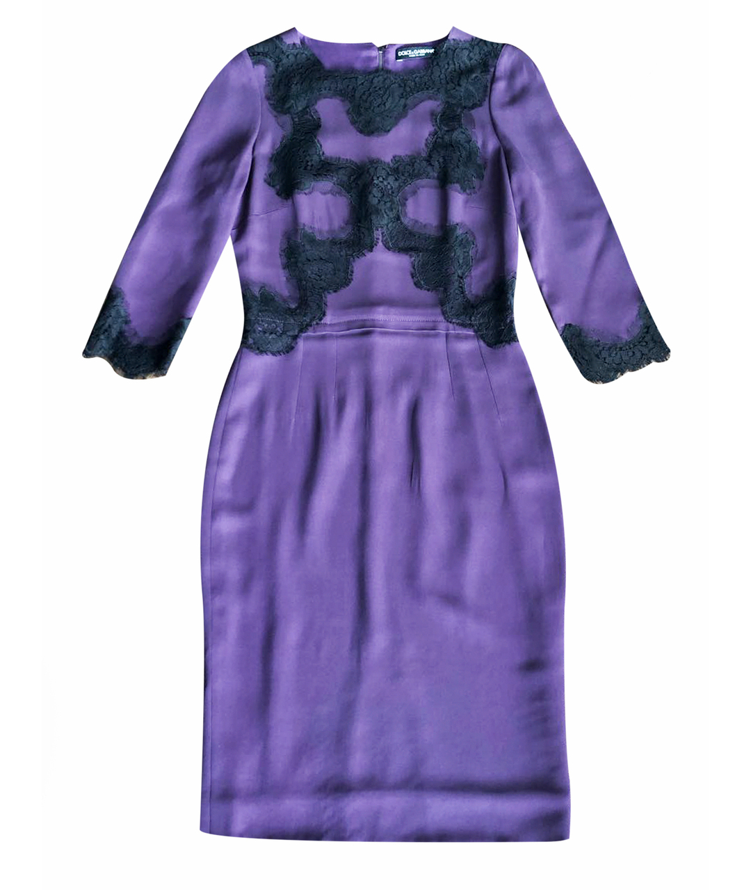 DOLCE&GABBANA Фиолетовое вискозное платье, фото 1