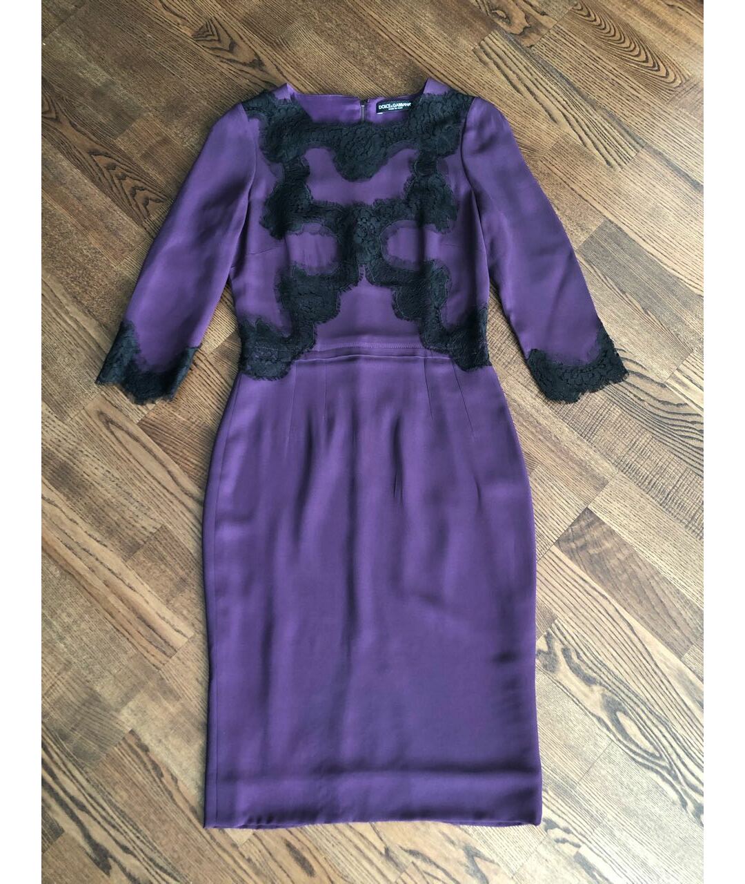 DOLCE&GABBANA Фиолетовое вискозное платье, фото 8