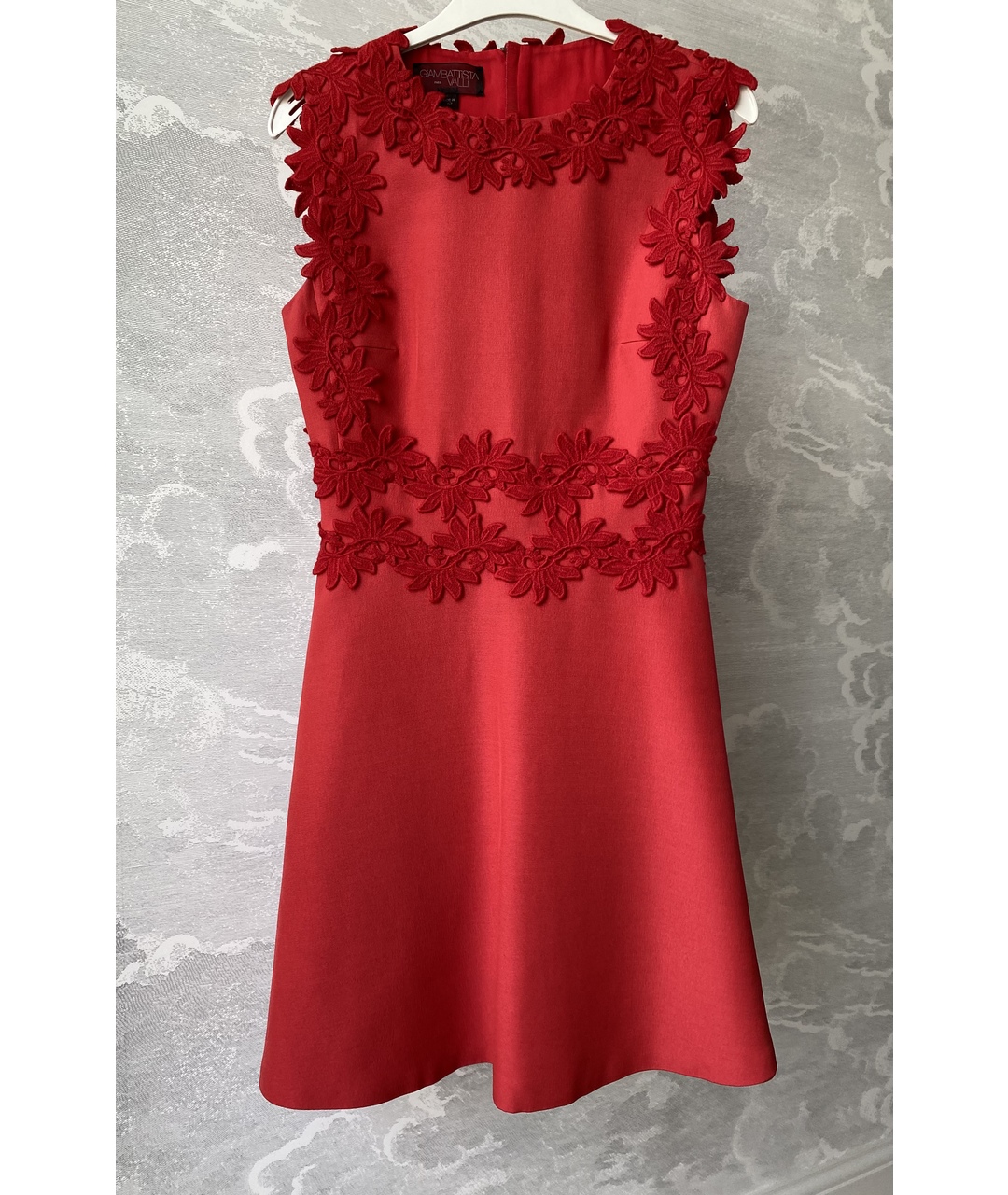 GIAMBATTISTA VALLI Красное вискозное коктейльное платье, фото 6