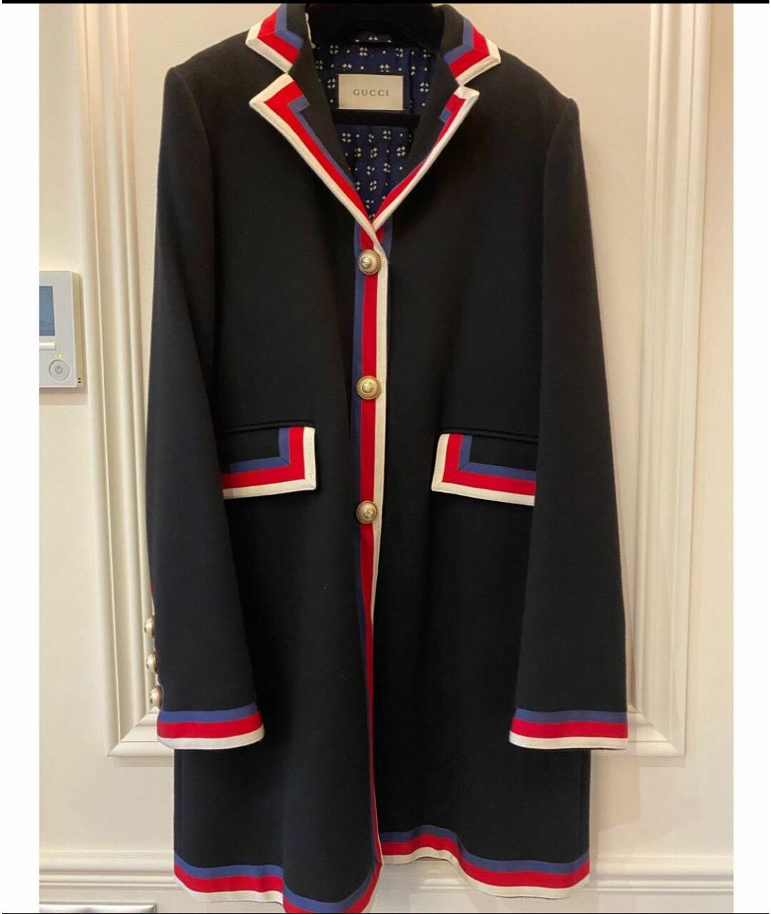 GUCCI Черное шерстяное пальто, фото 5