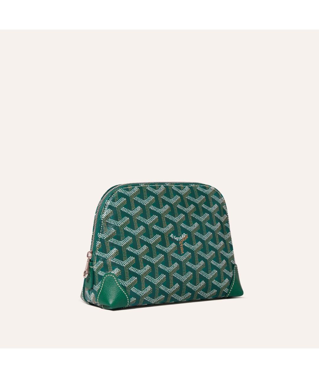 GOYARD Зеленая кожаная косметичка, фото 2