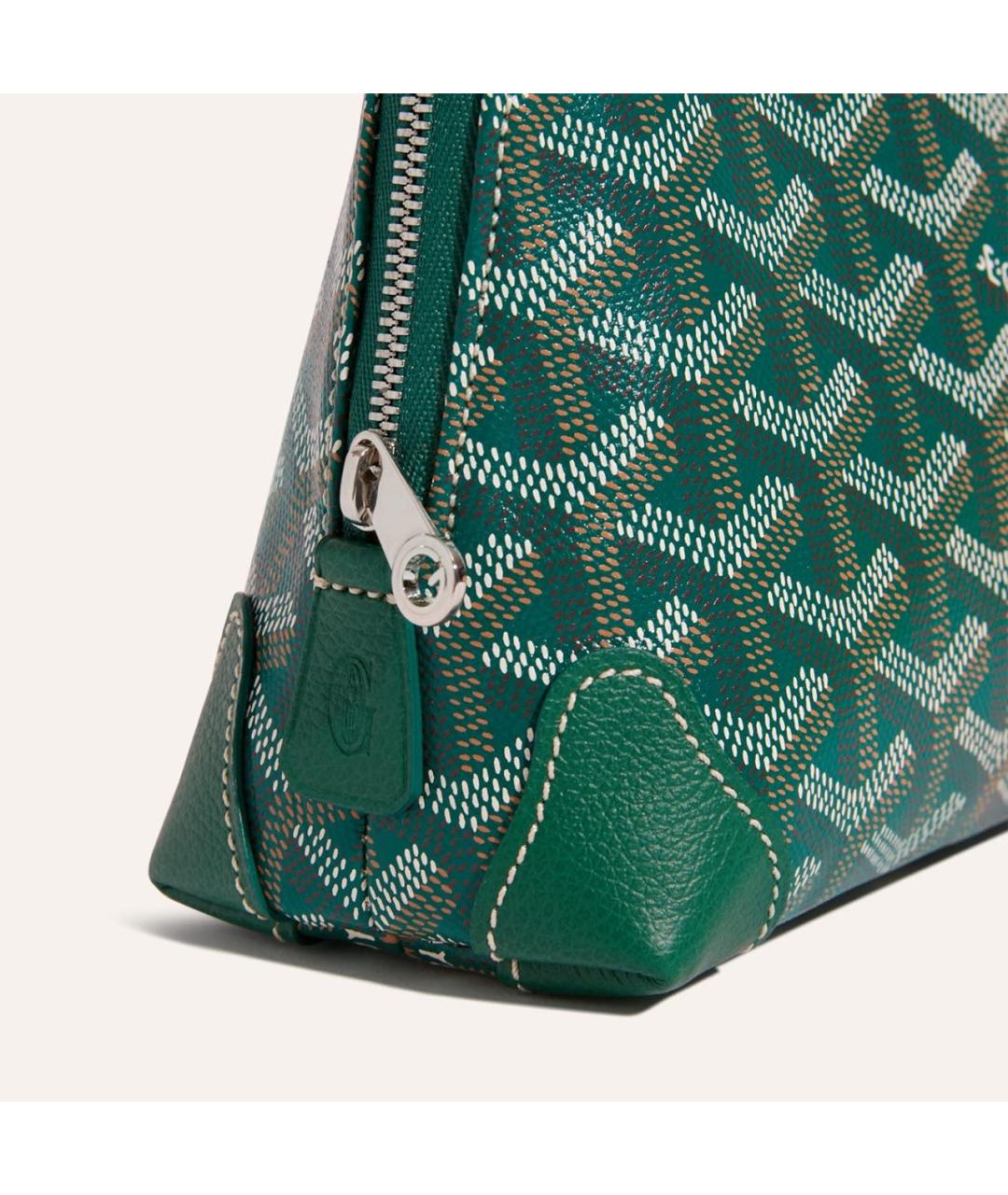 GOYARD Зеленая кожаная косметичка, фото 4