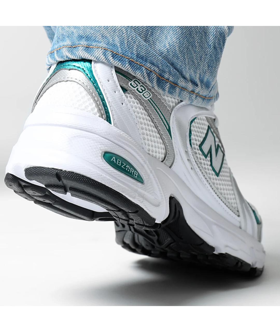 NEW BALANCE Белые текстильные низкие кроссовки / кеды, фото 4