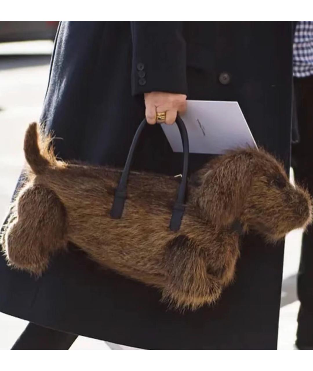 THOM BROWNE Коричневая сумка через плечо, фото 6