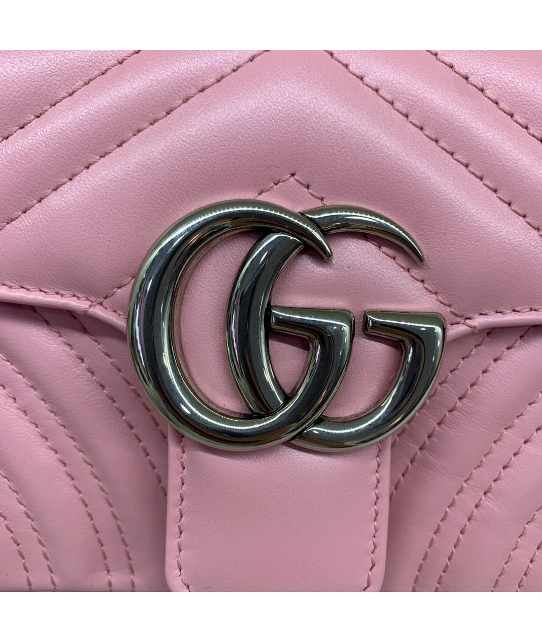 GUCCI Розовая кожаная сумка через плечо, фото 4