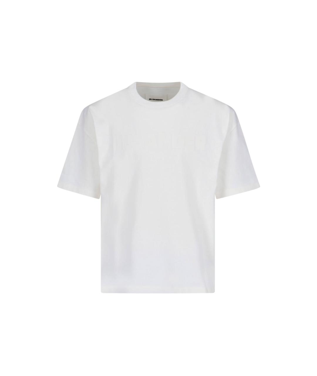 JIL SANDER Белая хлопковая футболка, фото 1