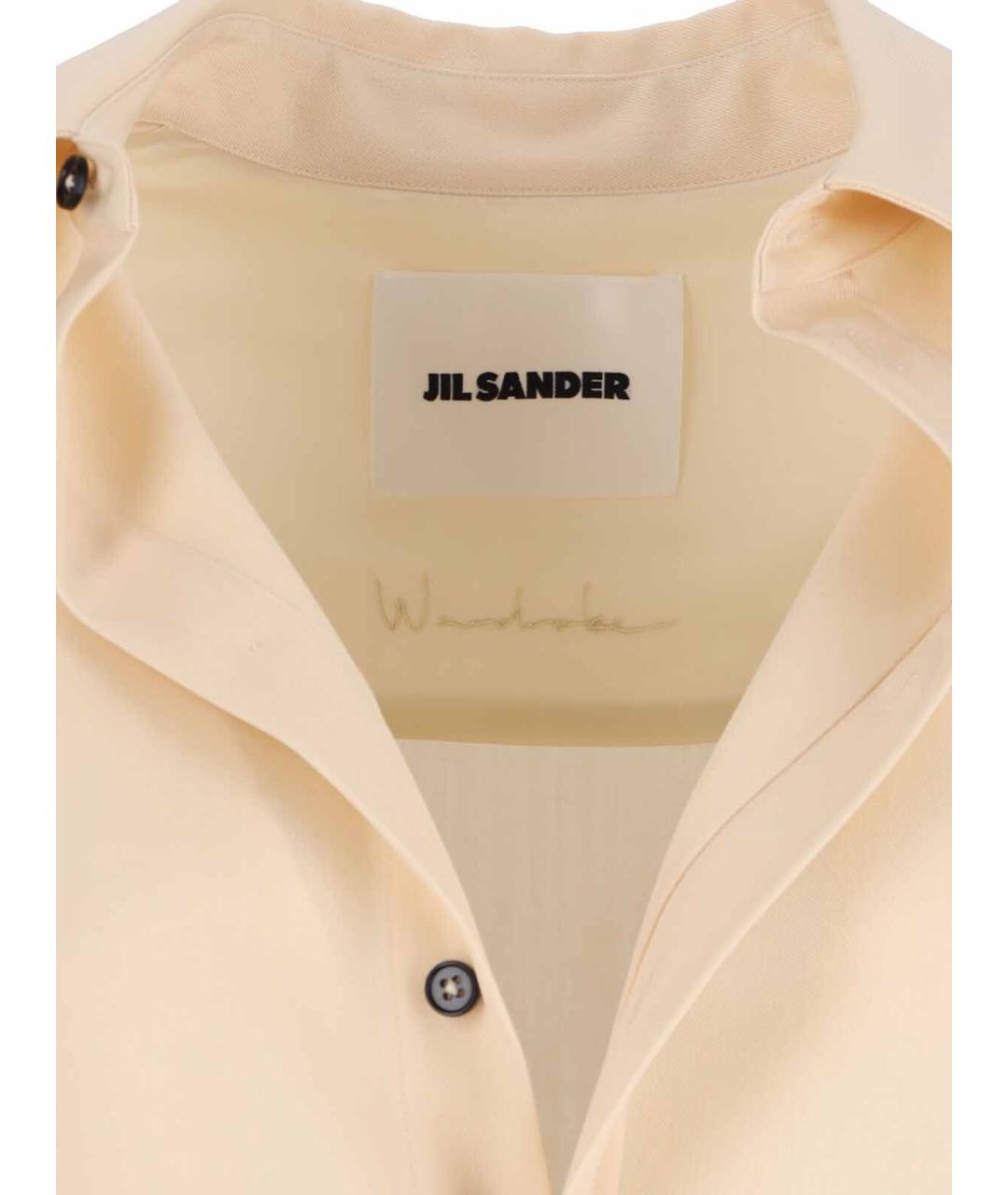 JIL SANDER Белое шерстяное повседневное платье, фото 2