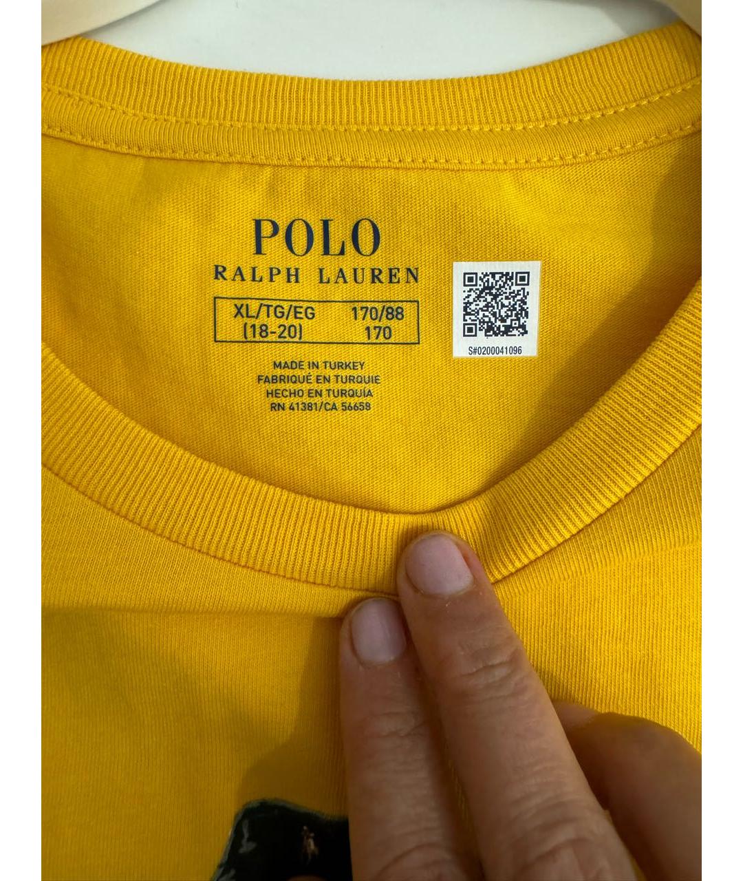 POLO RALPH LAUREN Желтая футболка, фото 3