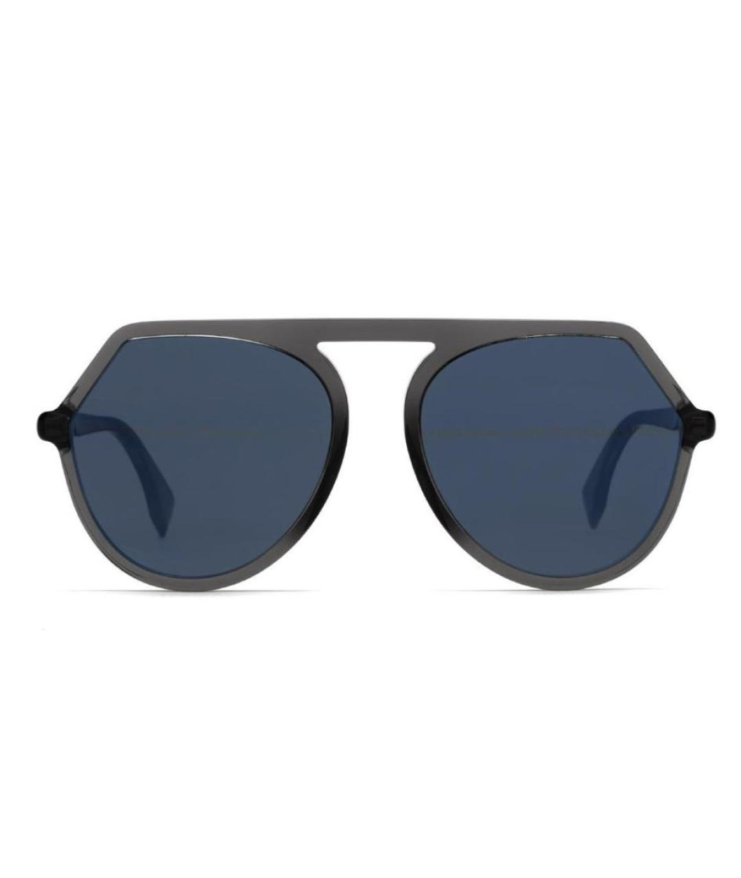 FENDI Темно-синие пластиковые солнцезащитные очки, фото 5