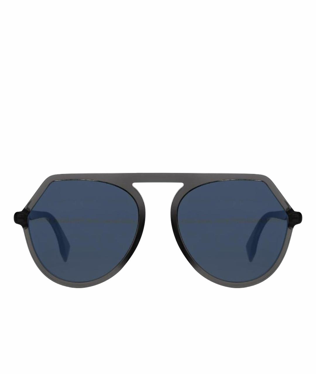 FENDI Темно-синие пластиковые солнцезащитные очки, фото 1