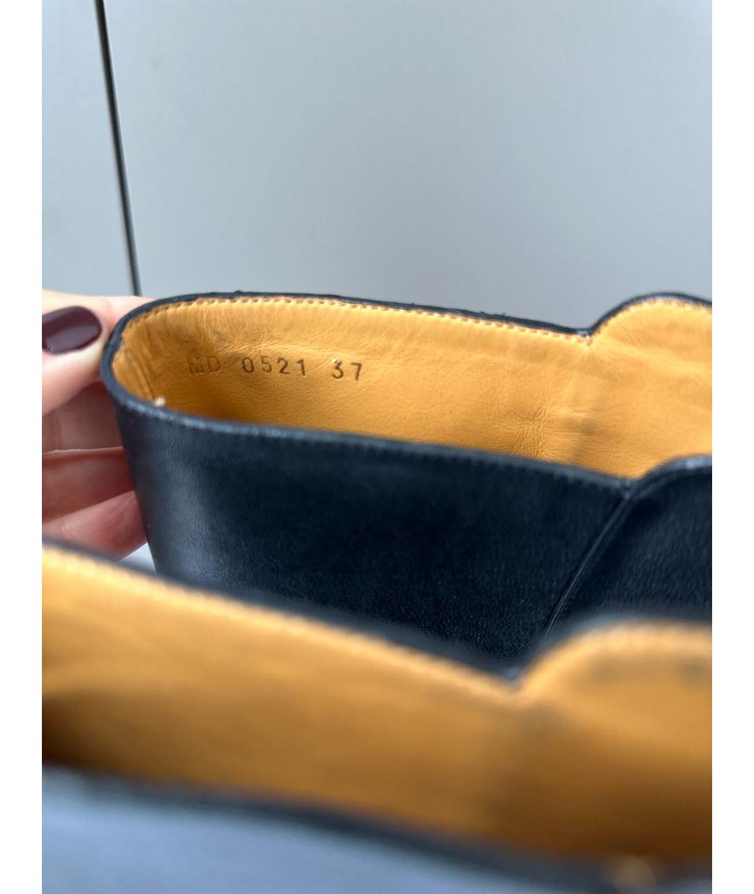 CHRISTIAN DIOR Черные кожаные сапоги, фото 4