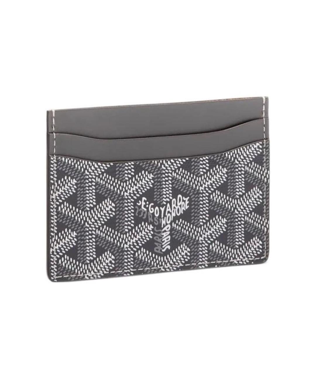 GOYARD Антрацитовый кожаный кардхолдер, фото 1