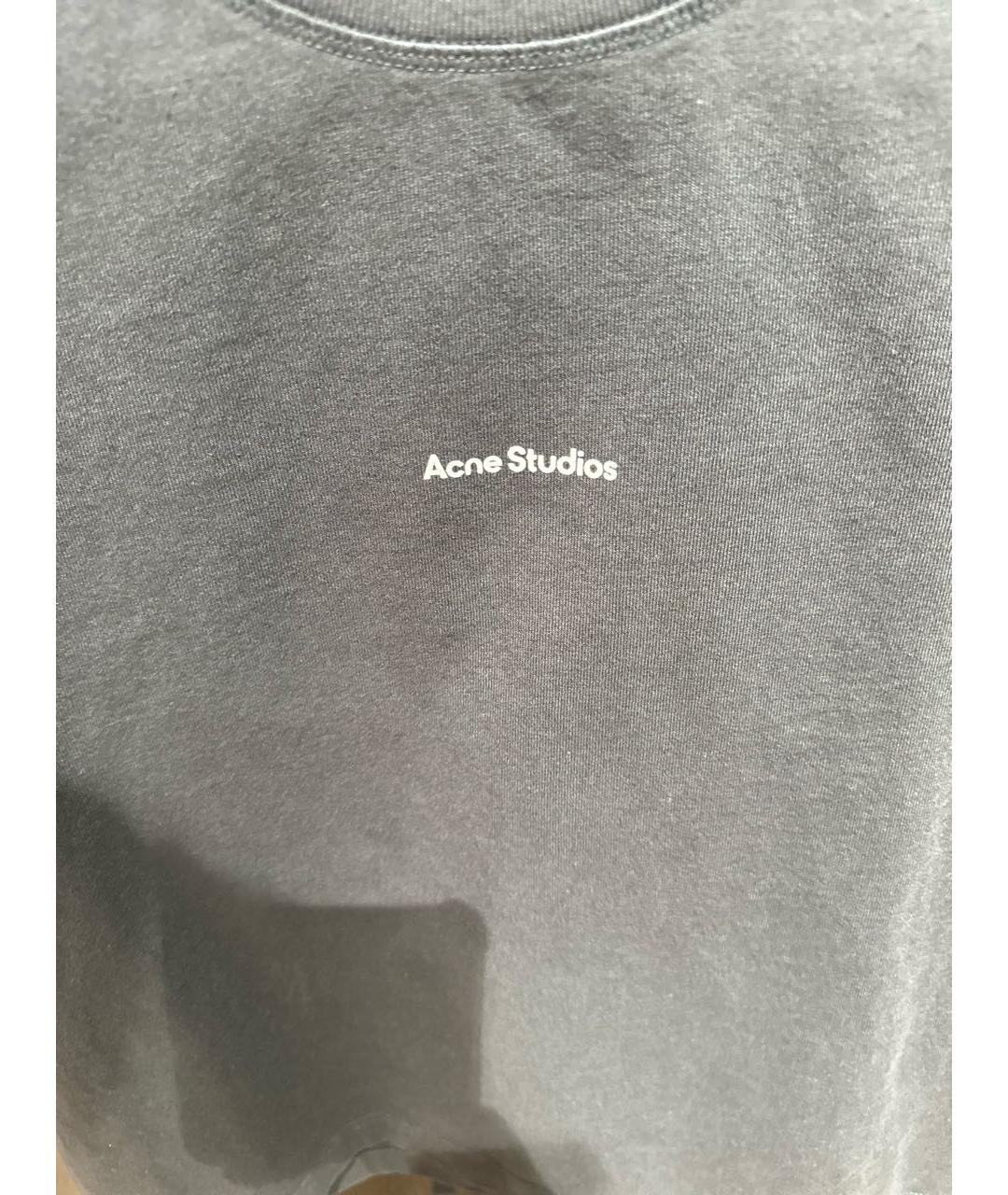 ACNE STUDIOS Черная хлопковая футболка, фото 4