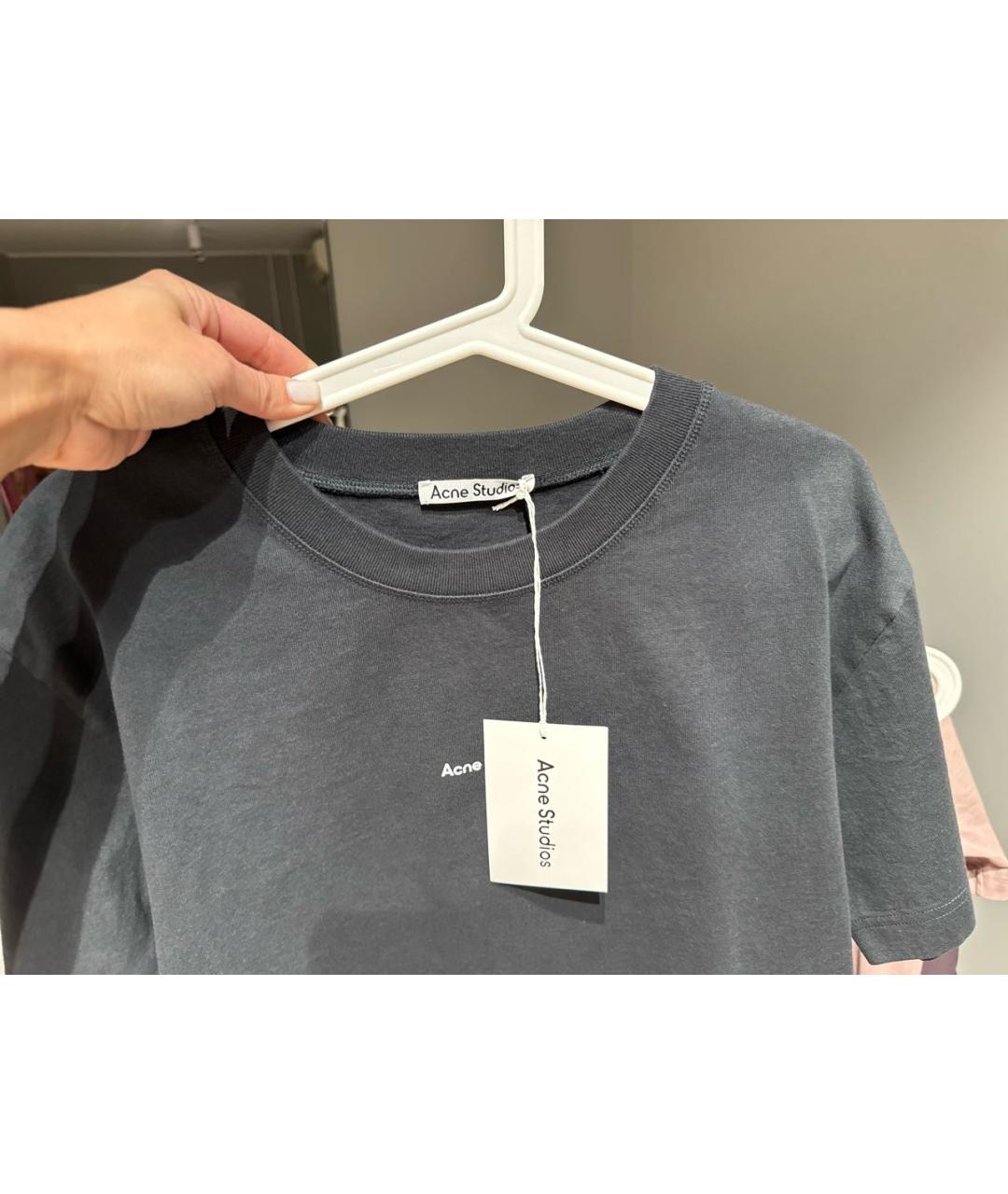 ACNE STUDIOS Черная хлопковая футболка, фото 3