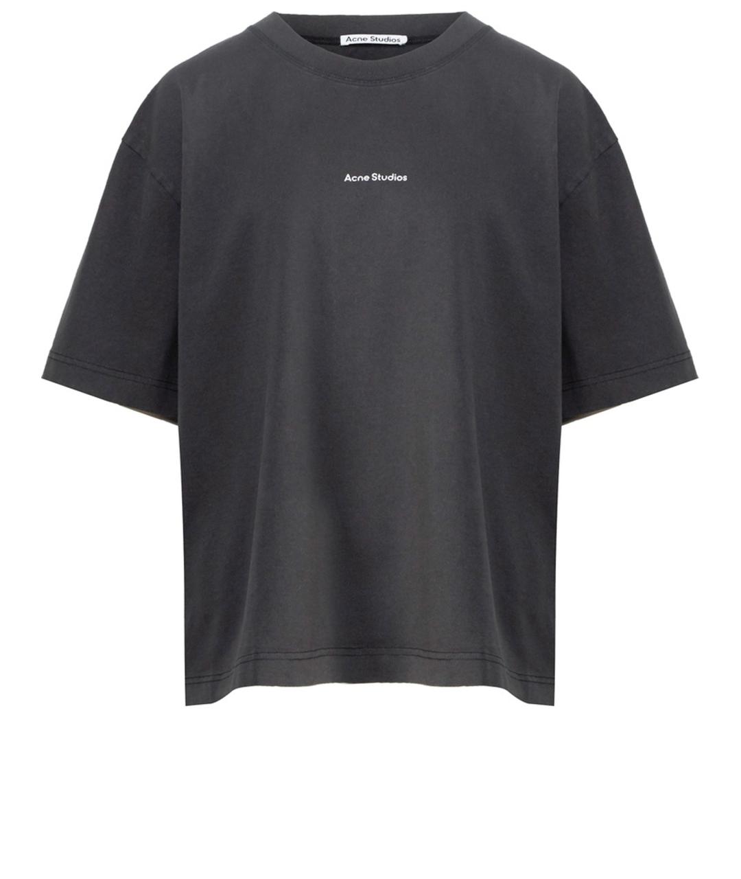 ACNE STUDIOS Черная хлопковая футболка, фото 1