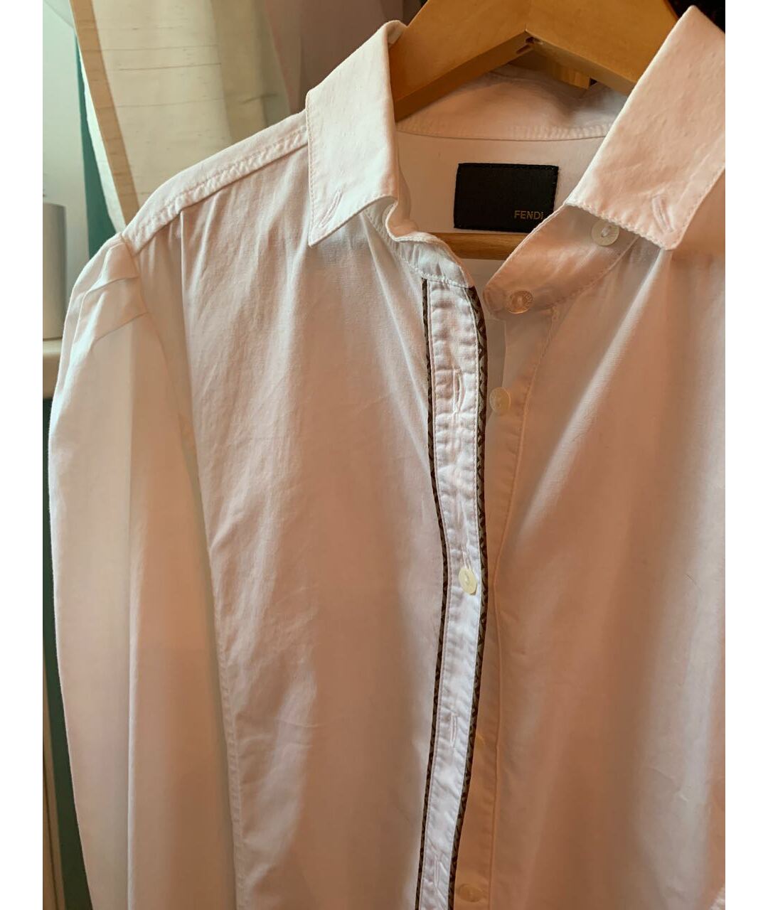 FENDI KIDS Белая хлопковая рубашка/блузка, фото 3