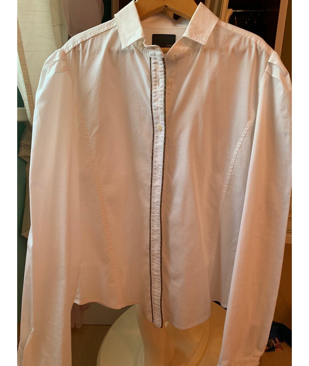 FENDI KIDS Белая хлопковая рубашка/блузка, фото 2