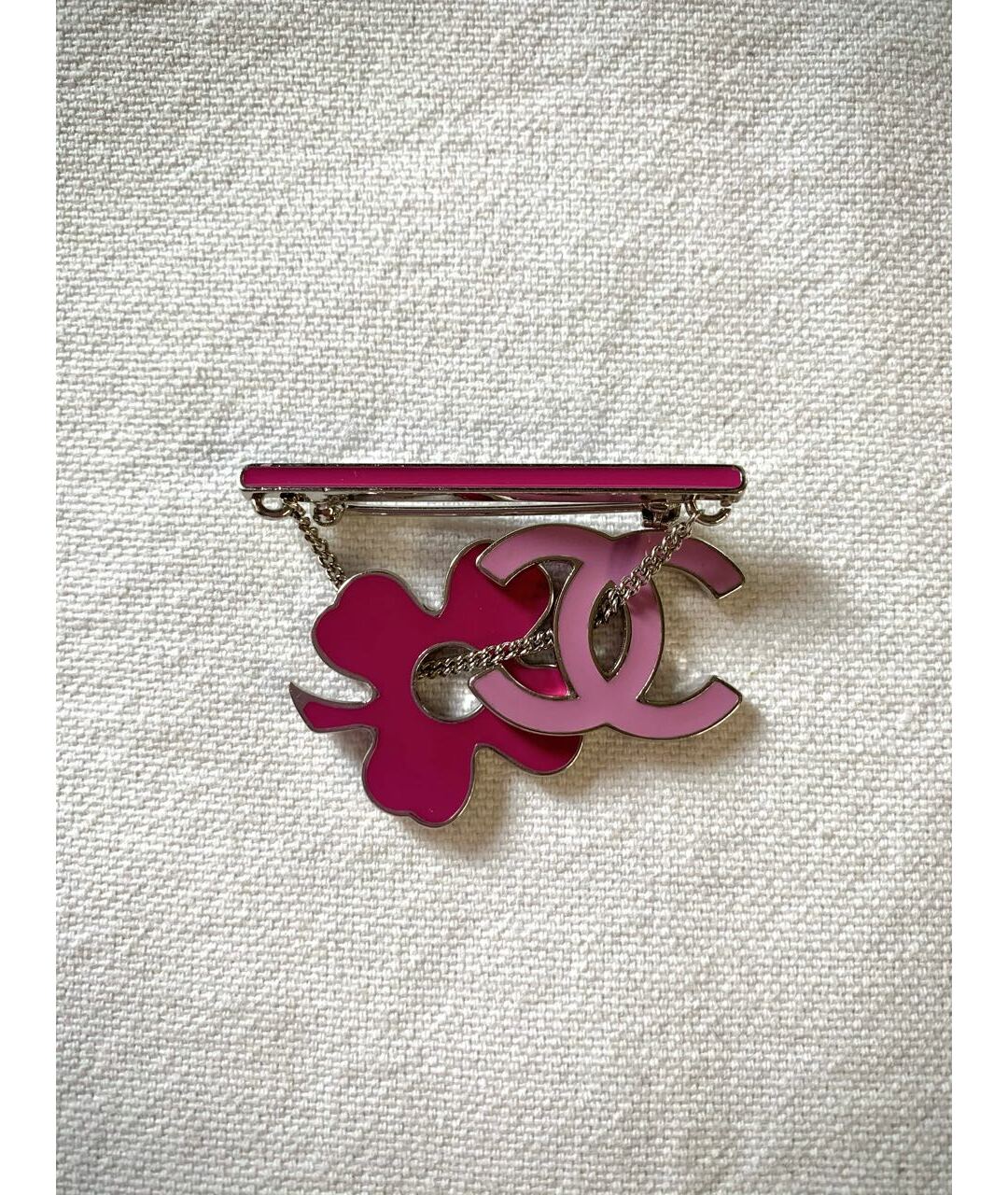 CHANEL PRE-OWNED Розовая металлическая булавка / брошь, фото 5
