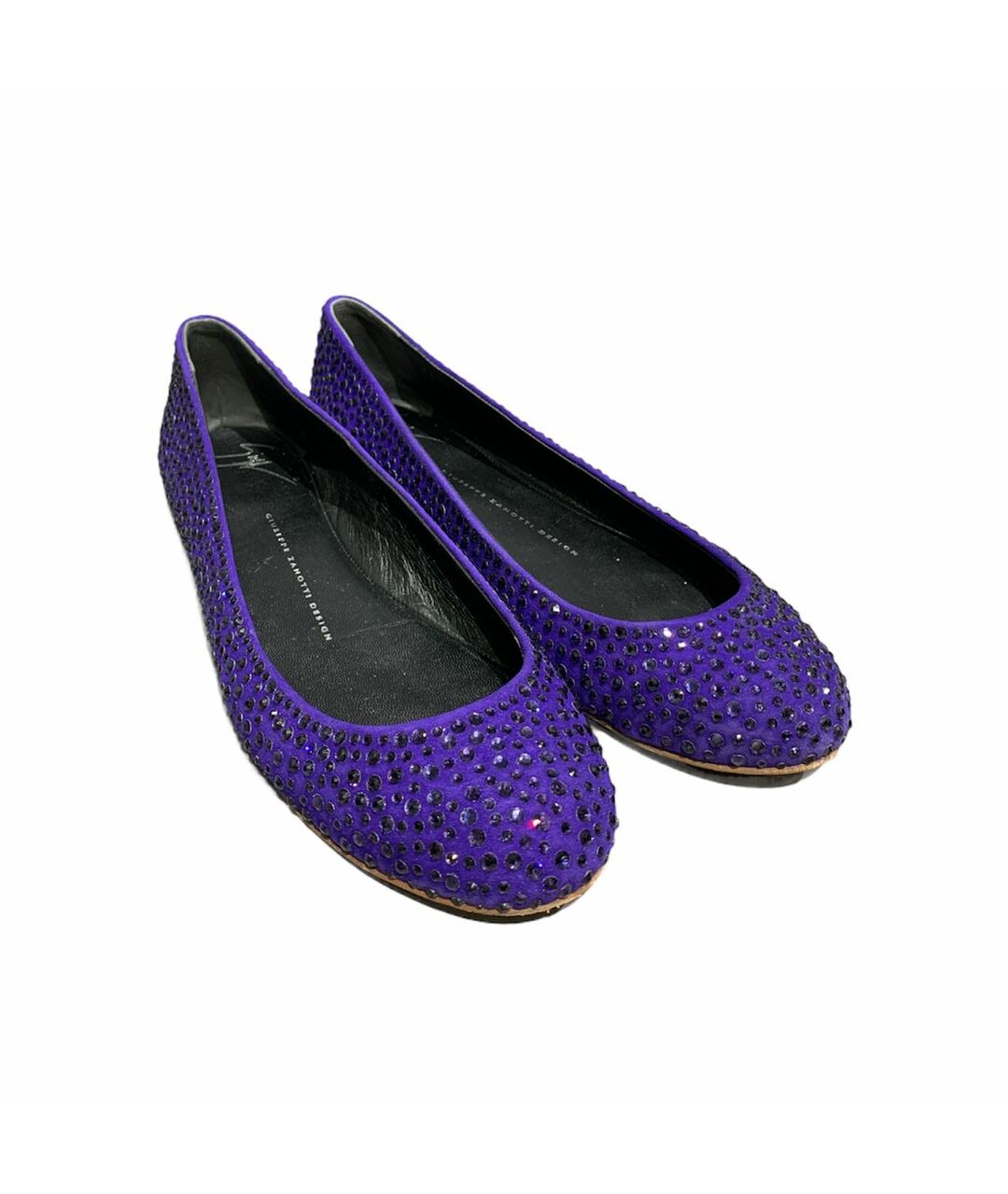 GIUSEPPE ZANOTTI DESIGN Фиолетовые замшевые балетки, фото 3