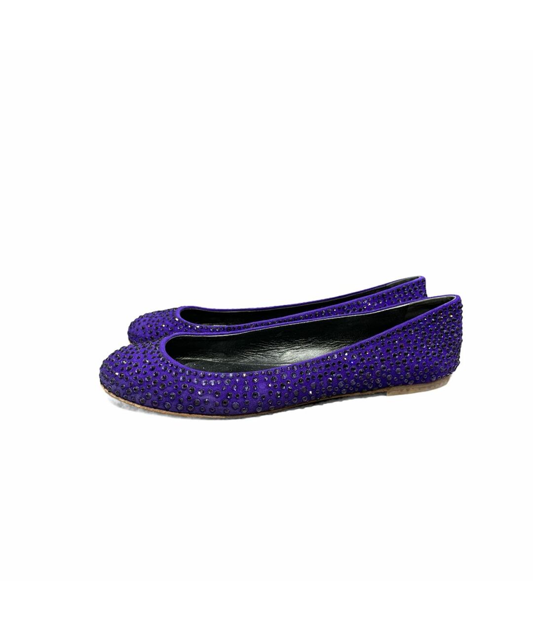 GIUSEPPE ZANOTTI DESIGN Фиолетовые замшевые балетки, фото 5