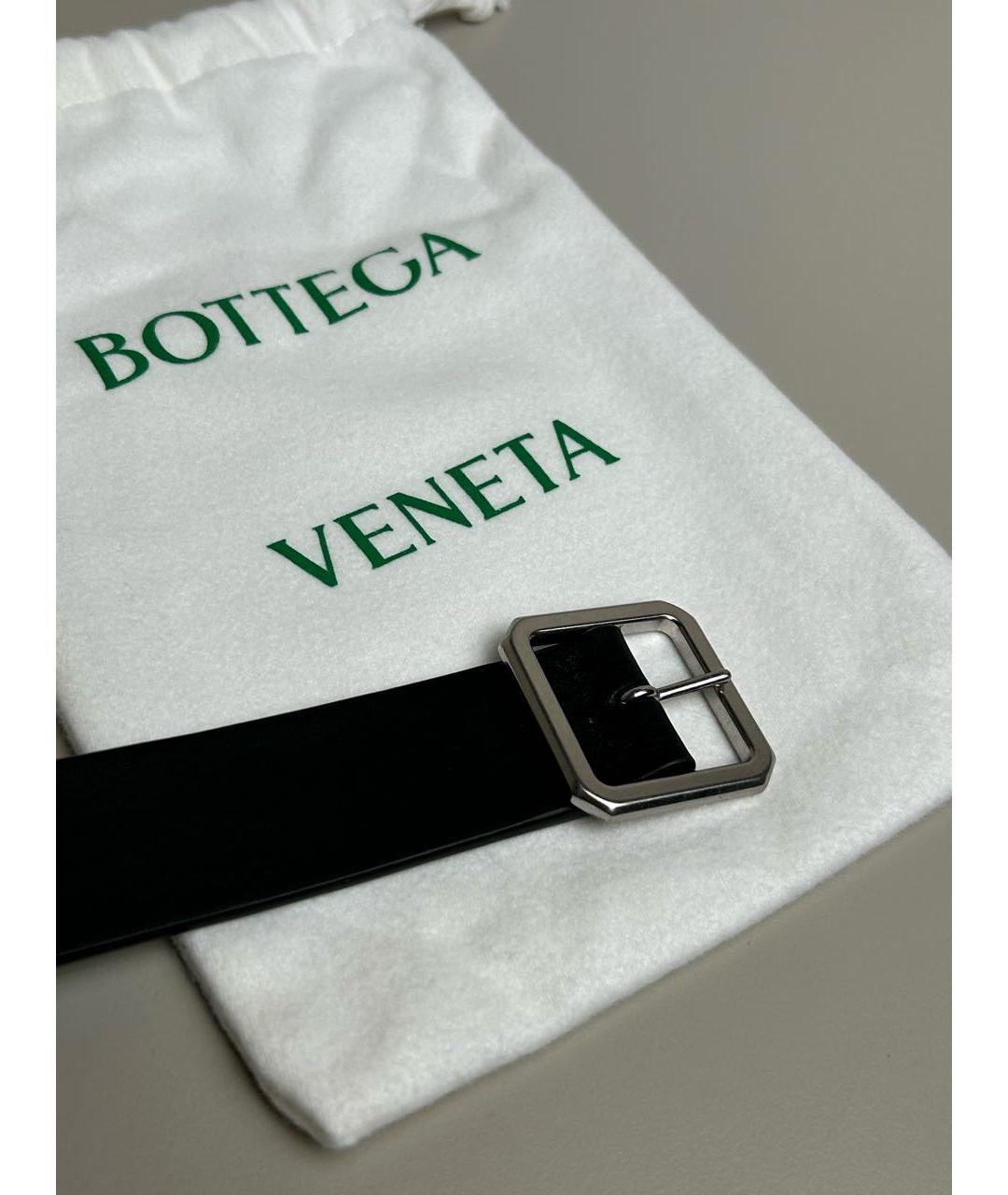 BOTTEGA VENETA Черный кожаный ремень, фото 4