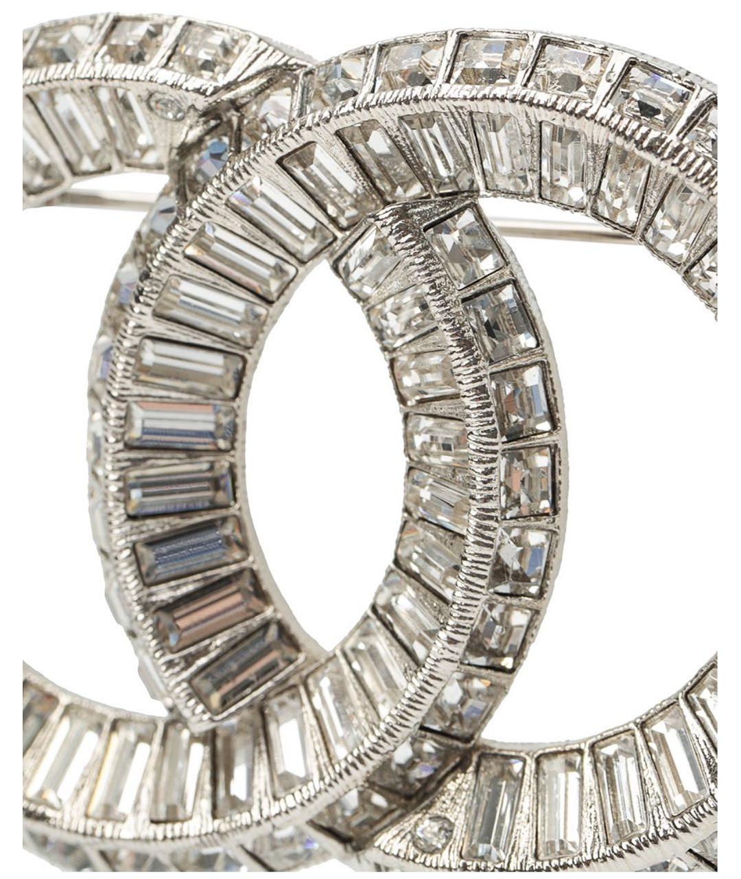 CHANEL Серебряная металлическая булавка / брошь, фото 3