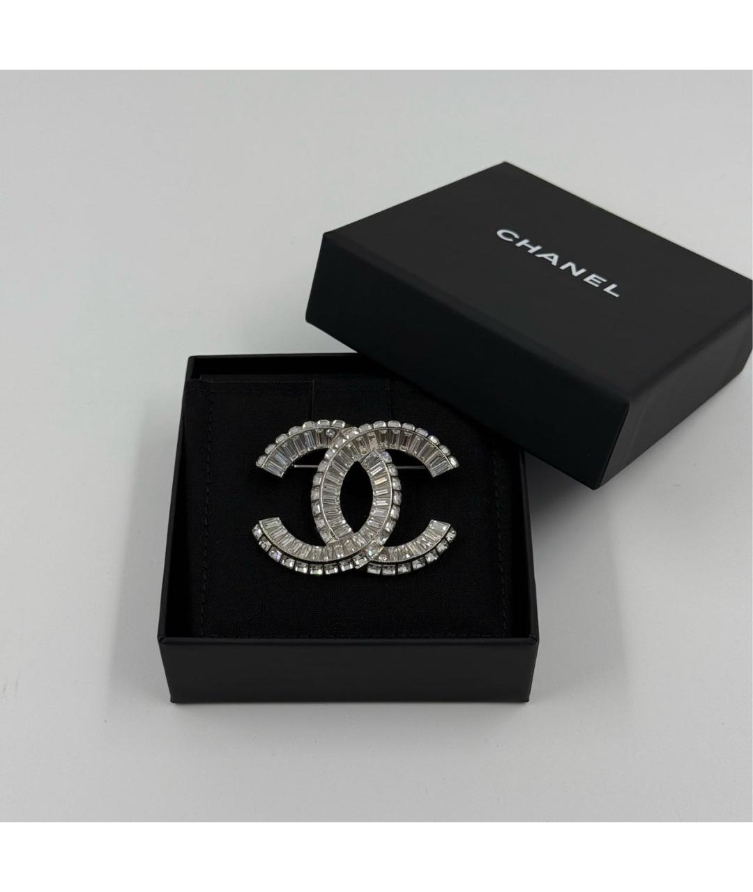 CHANEL Серебряная металлическая булавка / брошь, фото 4