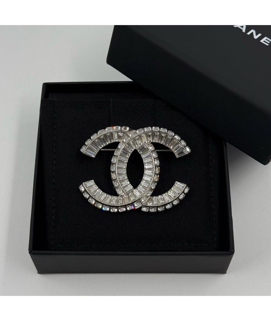 CHANEL Серебряная металлическая булавка / брошь, фото 5
