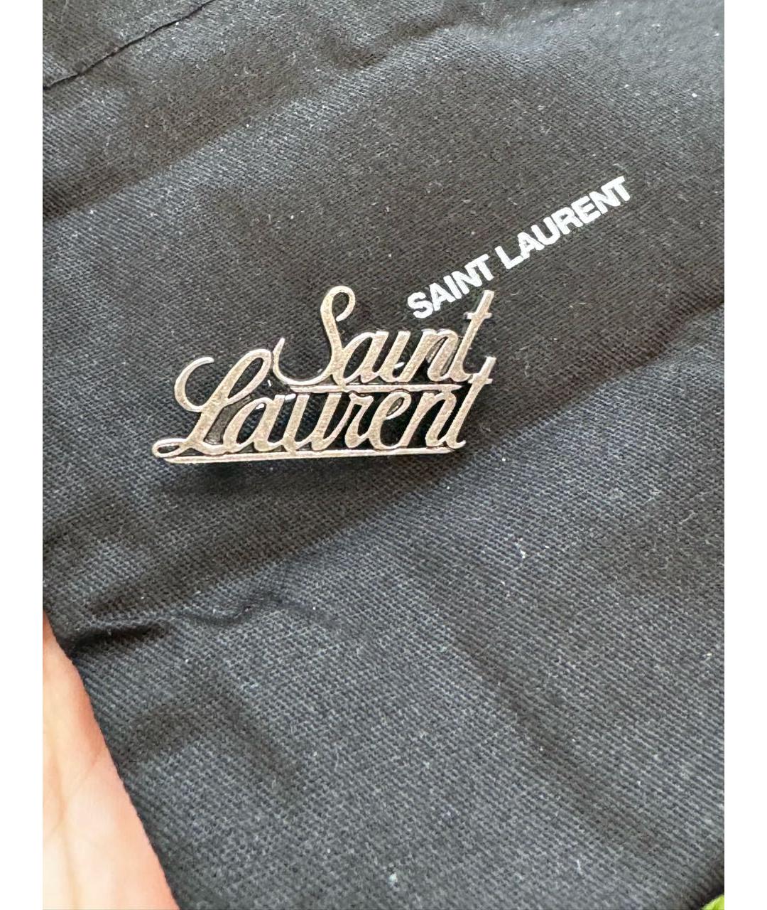 SAINT LAURENT Серебряная металлическая булавка / брошь, фото 4