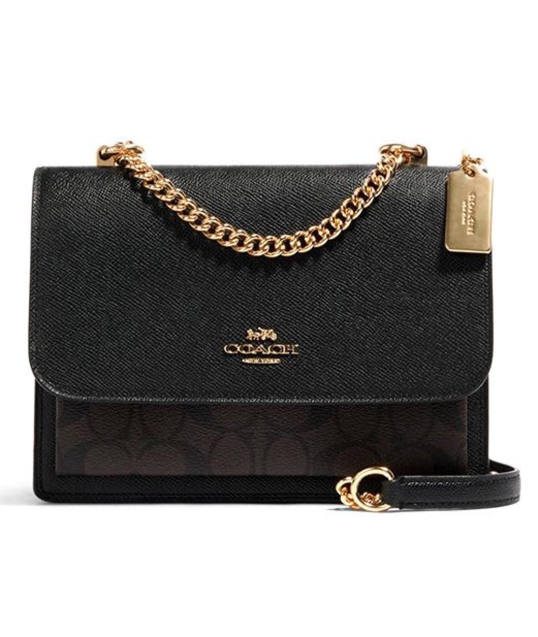 COACH Коричневая сумка через плечо из искусственной кожи, фото 8