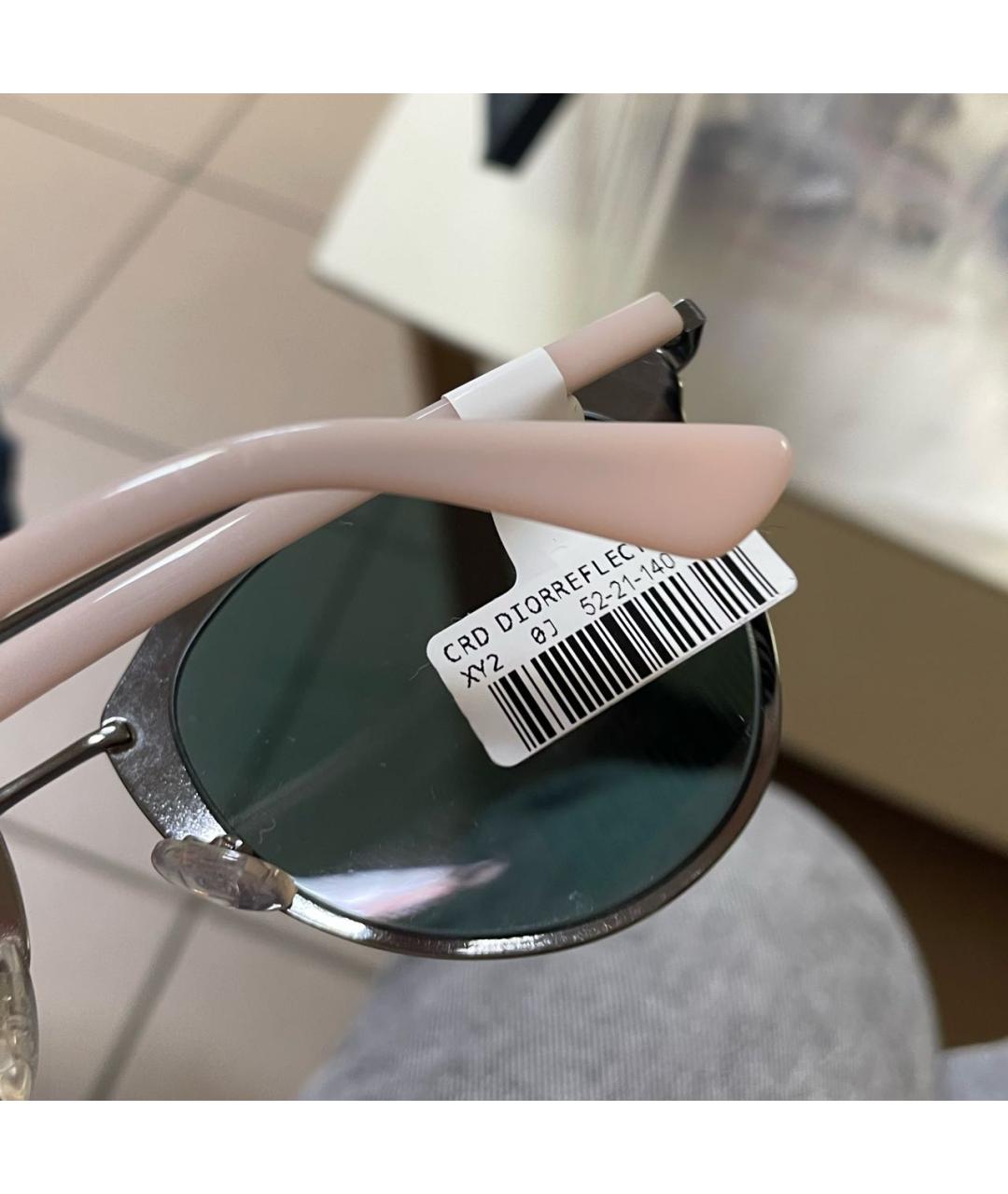 CHRISTIAN DIOR Розовые металлические солнцезащитные очки, фото 5