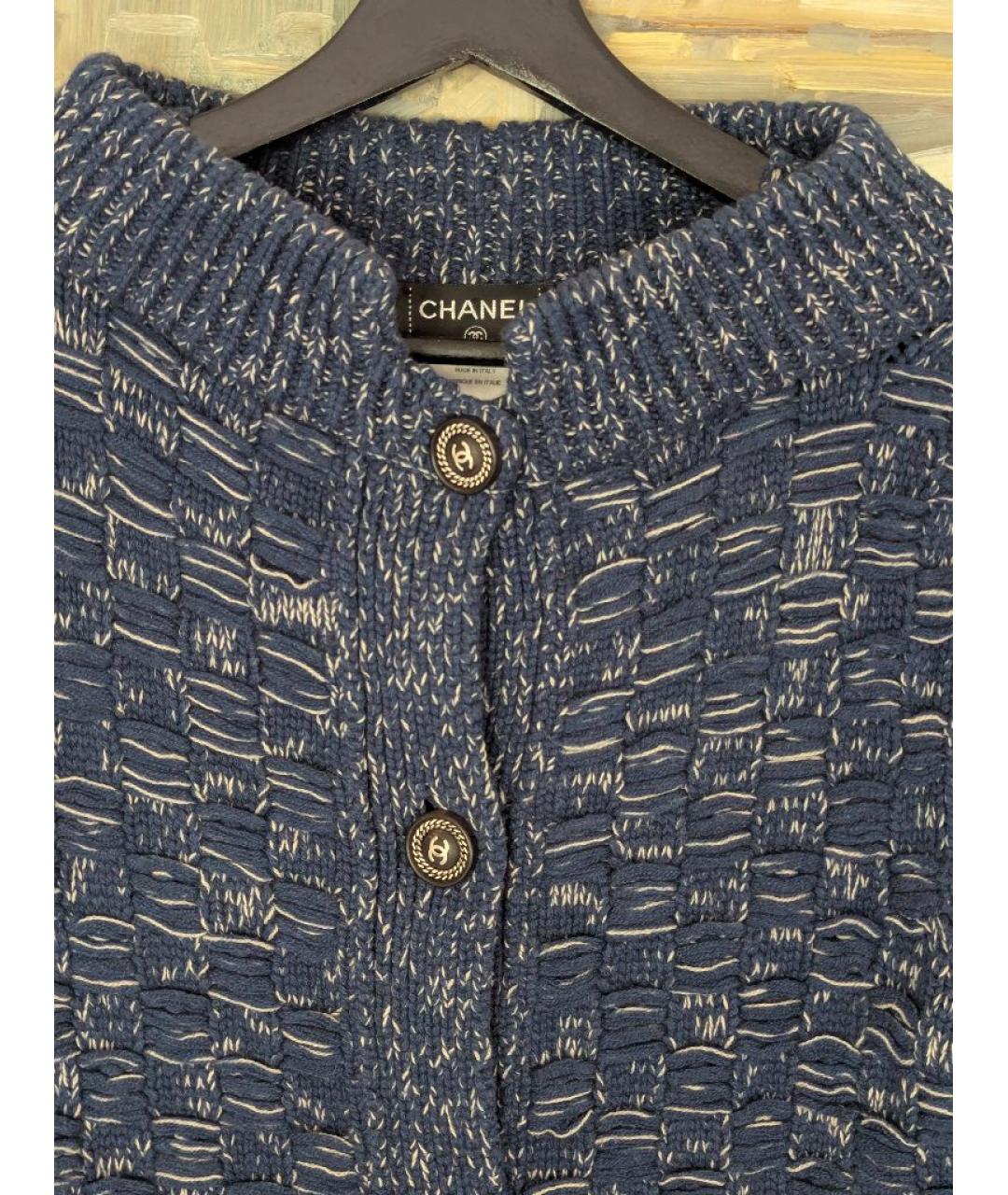 CHANEL Синий кашемировый кардиган, фото 8