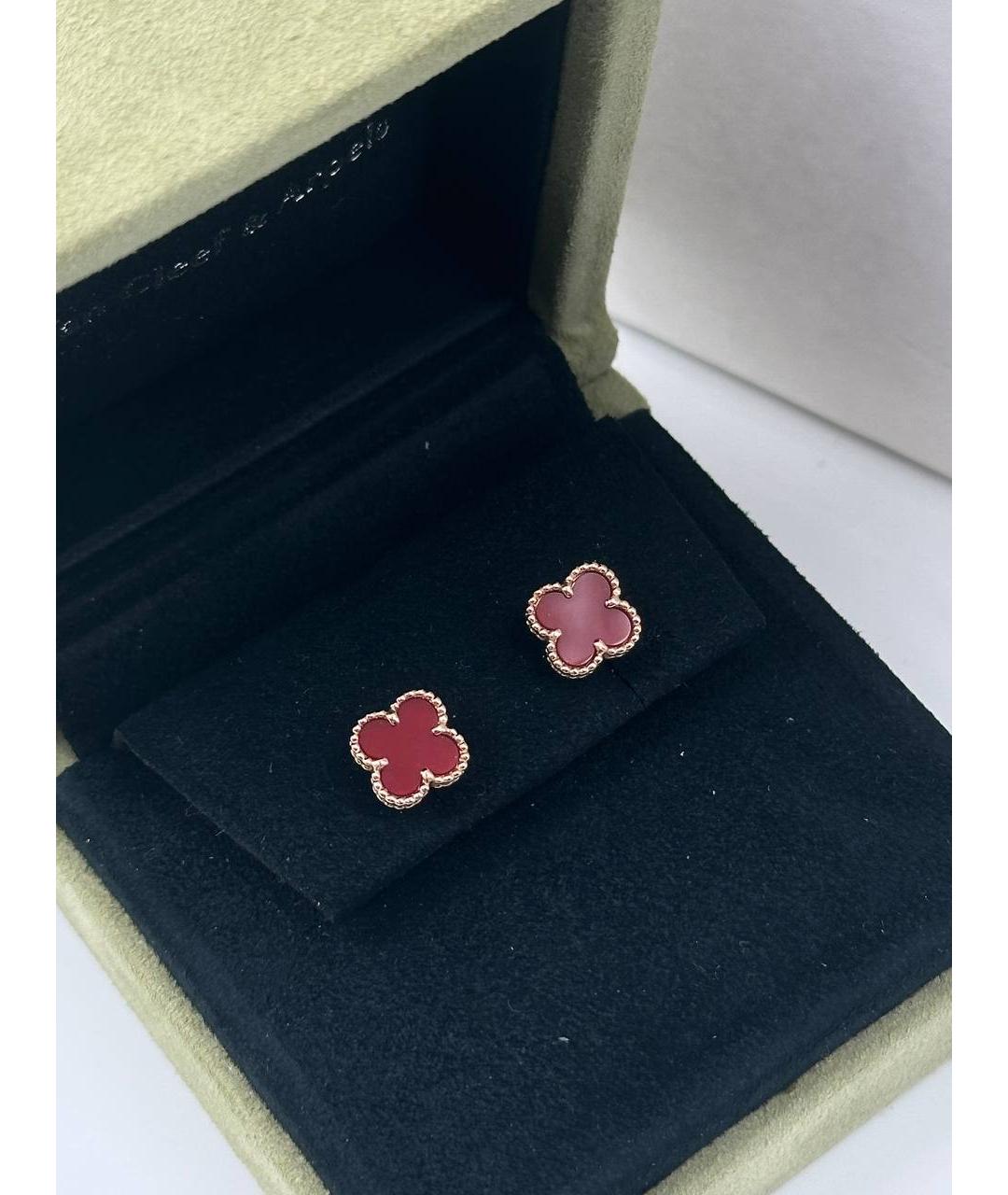 VAN CLEEF & ARPELS Красные серьги из желтого золота, фото 2