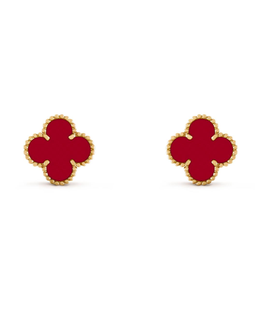 VAN CLEEF & ARPELS Красные серьги из желтого золота, фото 3