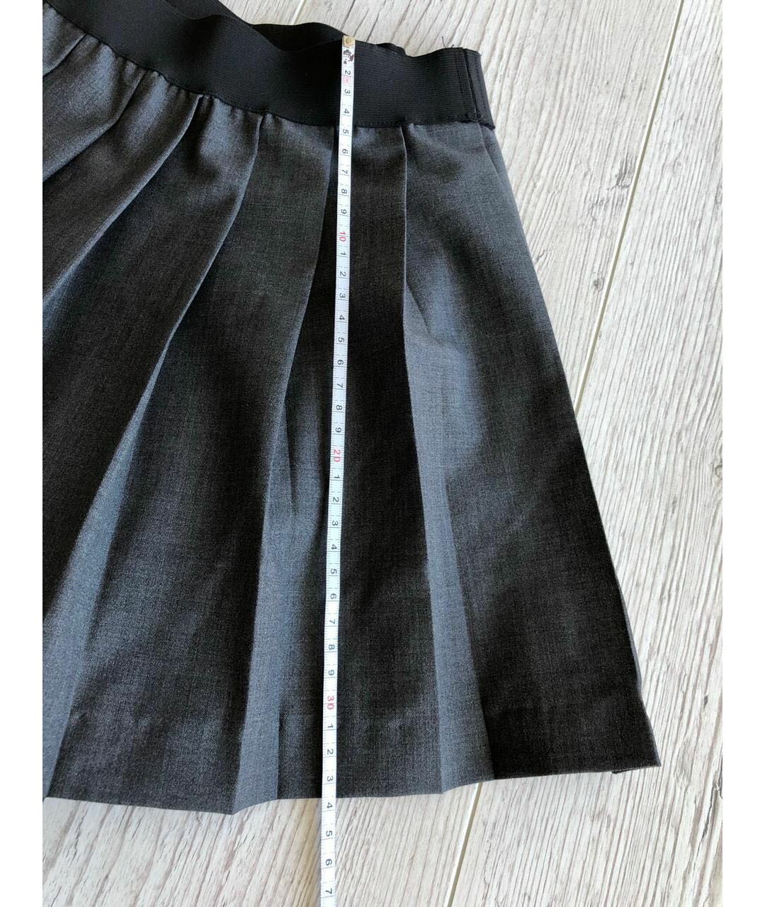 P.A.R.O.S.H. Серая шерстяная юбка мини, фото 6