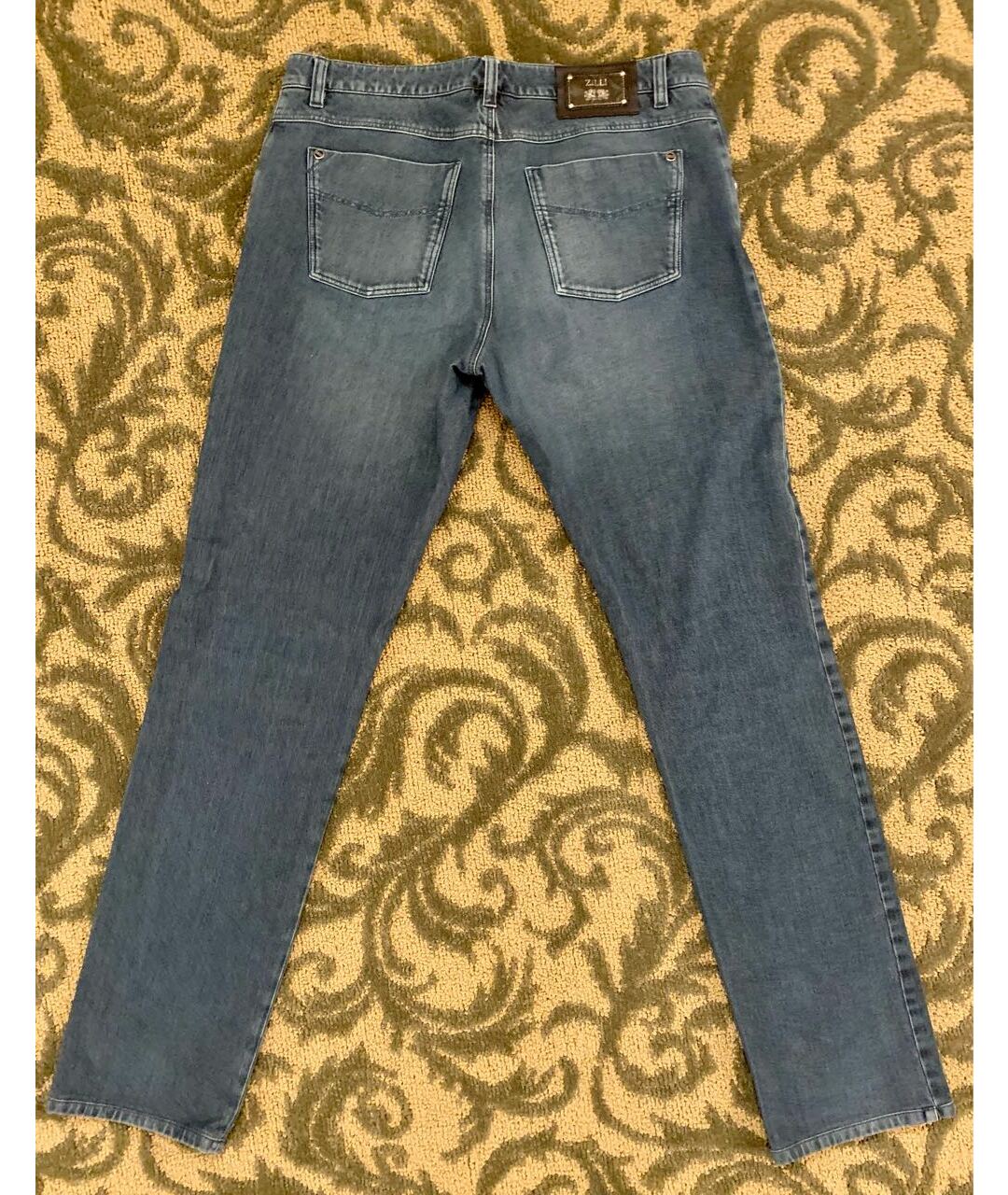 ZILLI Синие прямые джинсы, фото 2