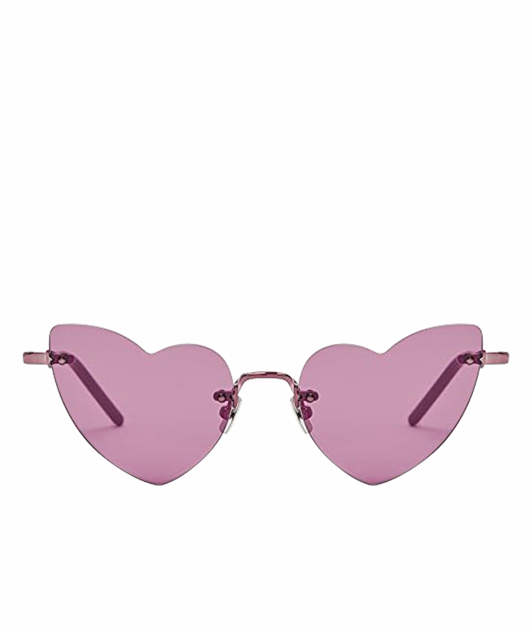 SAINT LAURENT Розовые металлические солнцезащитные очки, фото 1