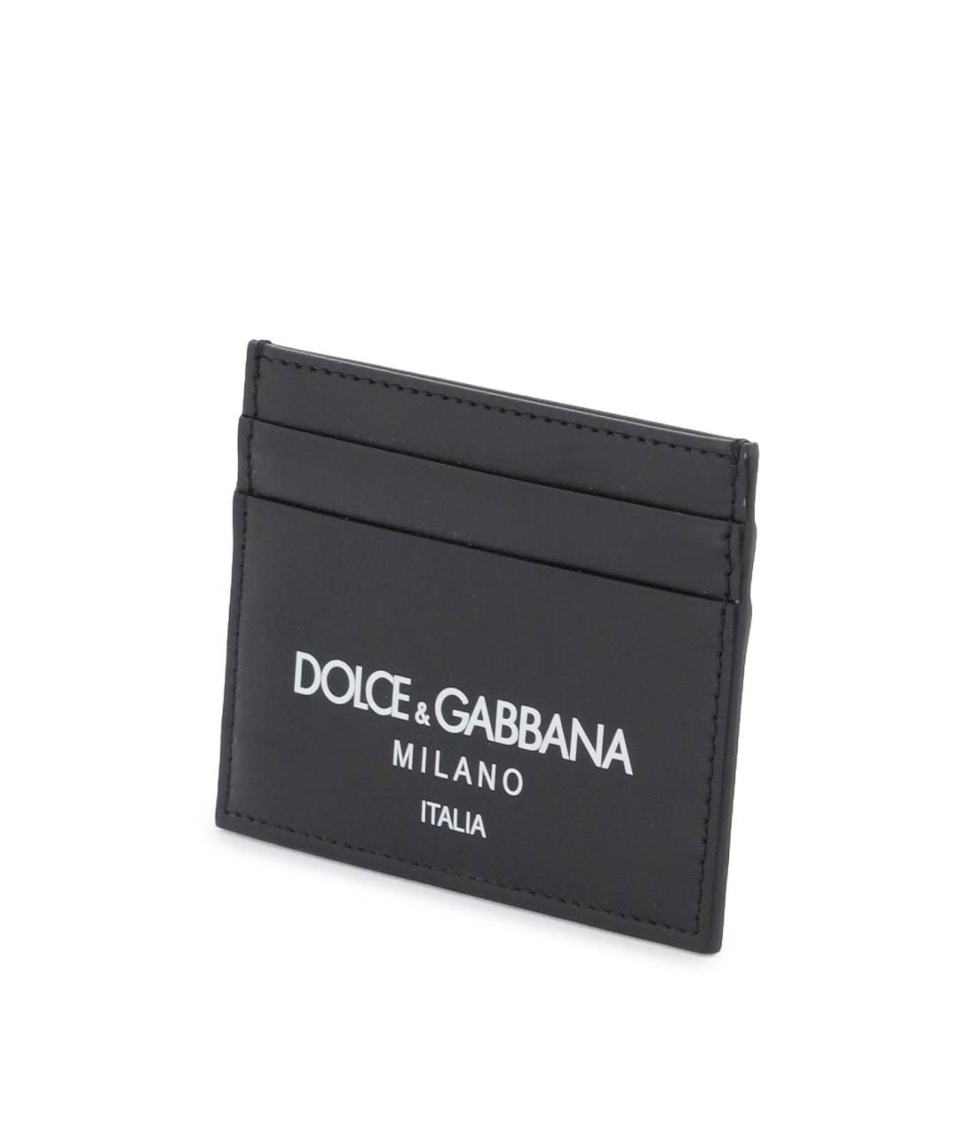 DOLCE&GABBANA Черный кожаный кардхолдер, фото 5