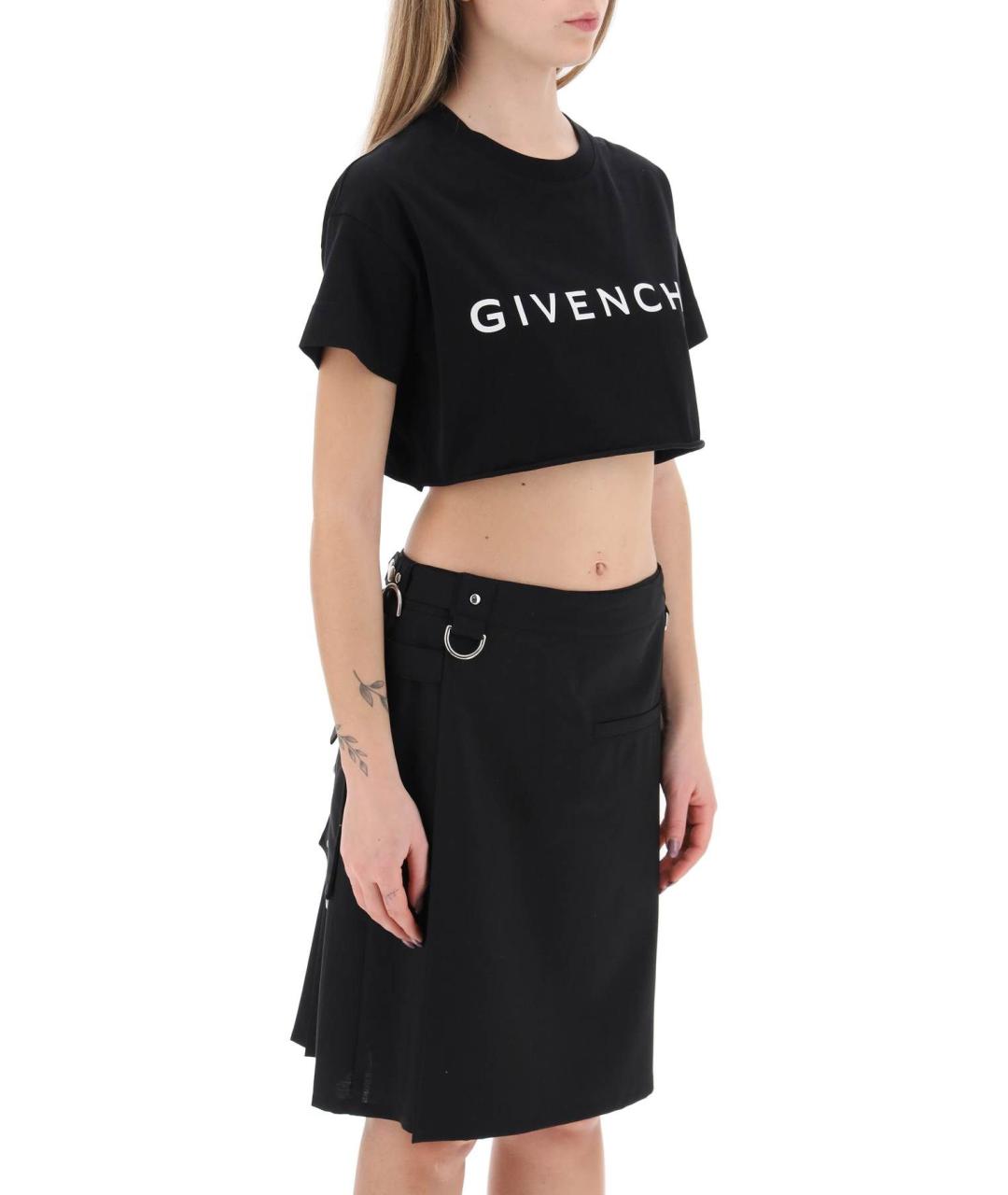 GIVENCHY Черная хлопковая футболка, фото 3