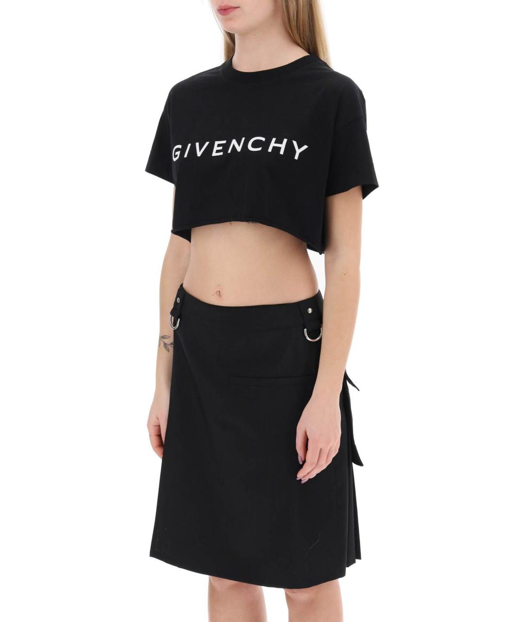 GIVENCHY Черная хлопковая футболка, фото 5