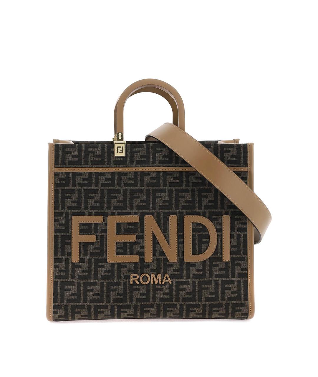 FENDI Коричневая сумка тоут, фото 1