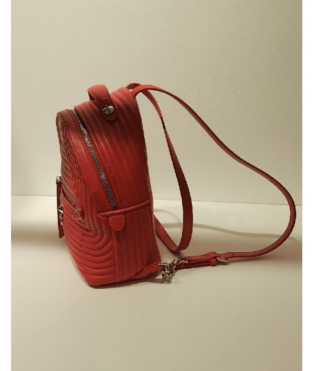 FENDI Красный кожаный рюкзак, фото 3