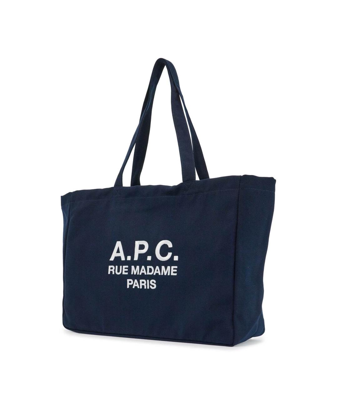 A.P.C. Синяя синтетическая сумка тоут, фото 4